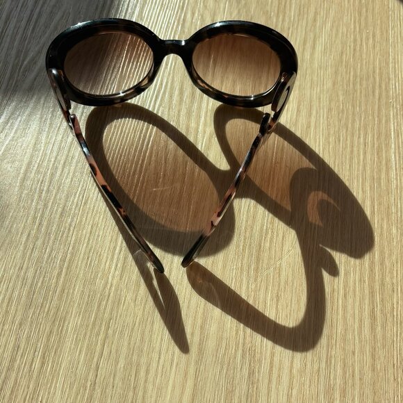 Prada Brown and Pink Baroque Swirl Round Sunglasses - Picture 5 of 7